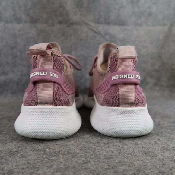 Work Shoes Womens 38 Steel Toe Safety Knit Active Casual Pink Lace Up Comfort - Picture 5 of 13